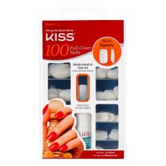 Kiss 100 Full Cover Nail Kit Short Square Kunstnagels