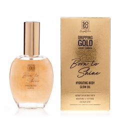SOSU Dripping Gold Born to Shine Hydrating Body Glow Oil Gold Shimmer