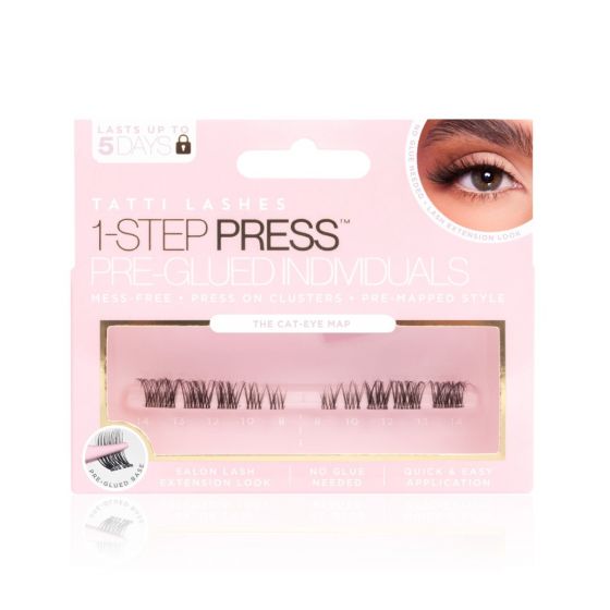 Tatti Lashes 1-Step Press Pre-Glued Individuals Cat-Eye Map