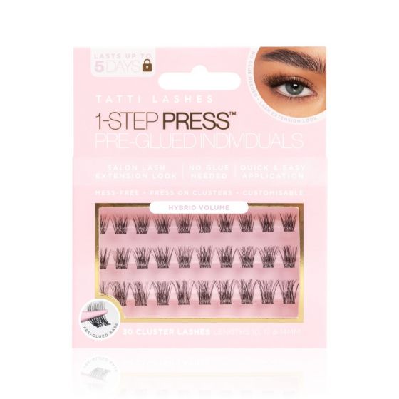 Tatti Lashes 1-Step Press Pre-Glued Individuals Hybrid Volume