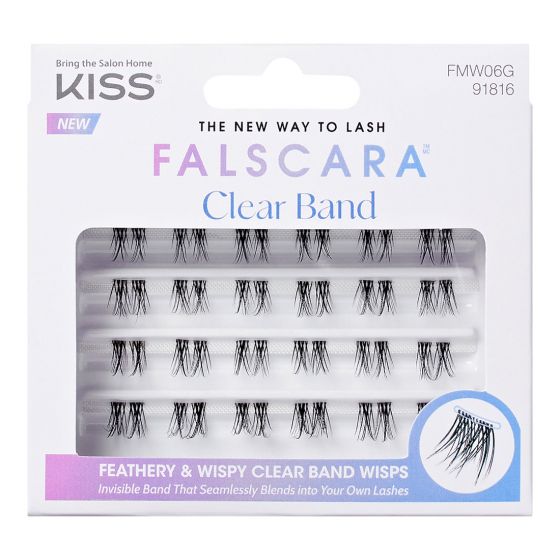Kiss Falscara Feathery & Wispy Clear Band Wisps Multipack